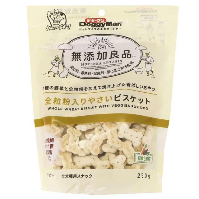 （まとめ買い）ドギーマン 無添加良品 全粒粉入りやさいビスケット 250g 犬用おやつ 【×12】 6,898円