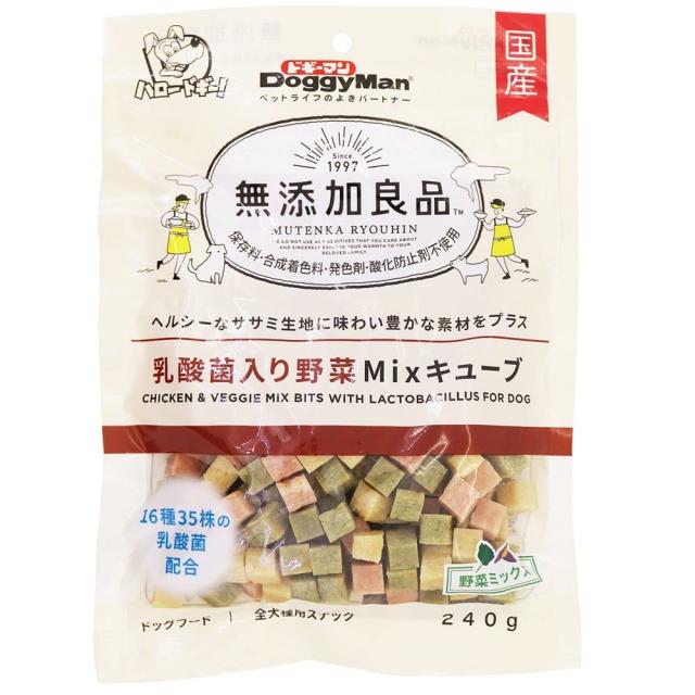 （まとめ買い）ドギーマン 無添加良品 乳酸菌入り野菜Mixキューブ 240g 犬用おやつ 【×12】 6,742円