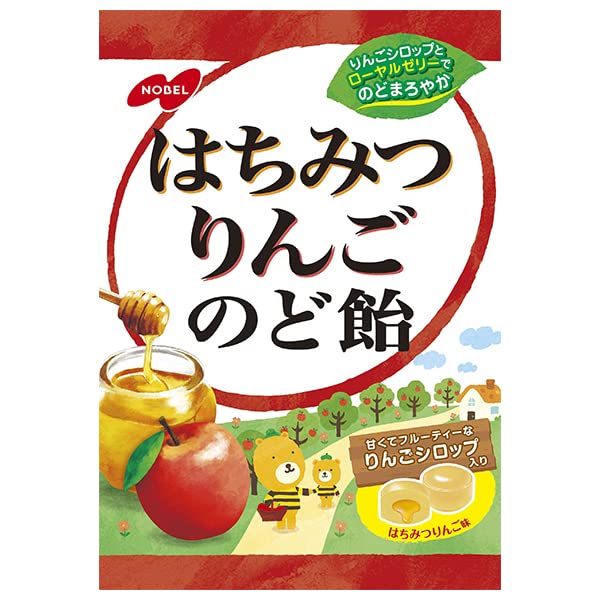 ノーベル製菓 はちみつりんごのど飴 110g×6個入×(2ケース)