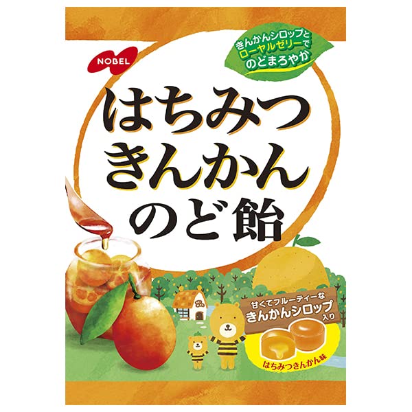 ノーベル製菓 はちみつきんかんのど飴 110g×6個入×(2ケース)