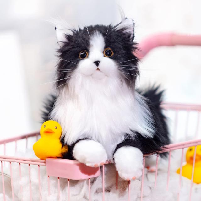 Chongker 猫ぬいぐるみ リアル 本物そっくり ハンドメイド やさしい手