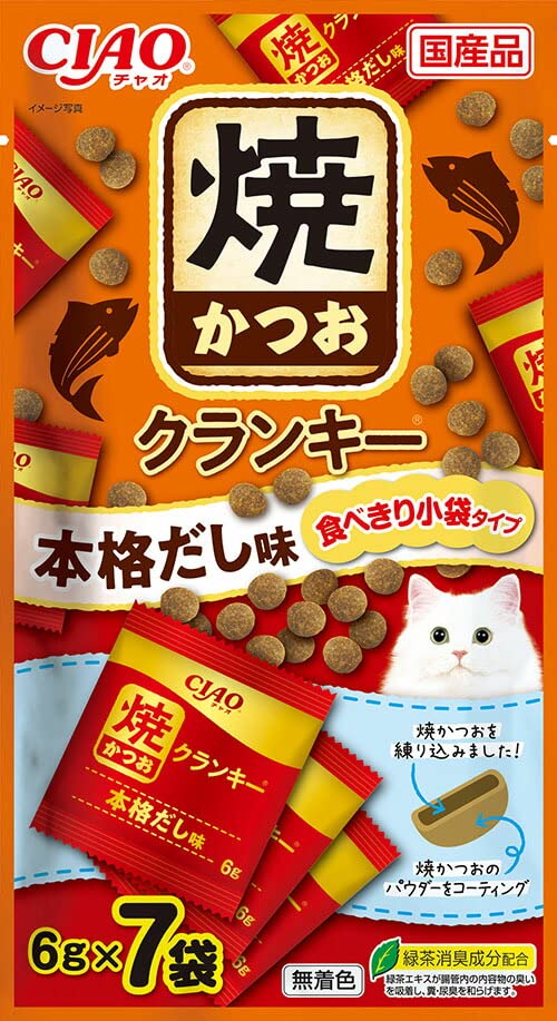 （まとめ買い）いなばペットフード CIAO 焼かつおクランキー 本格だし味 6g×7袋 猫用おやつ 【×16】 4,537円