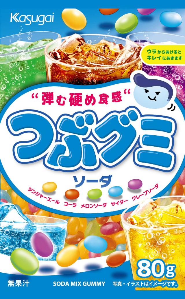春日井製菓 つぶグミソーダ 80g×60袋（6×10）ケース販売
