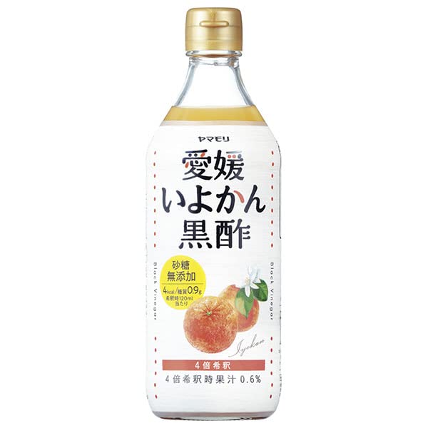 ヤマモリ 精白糖無足し加える 愛媛いよかん黒酢 500ml瓶×6本入×(2入れもの)