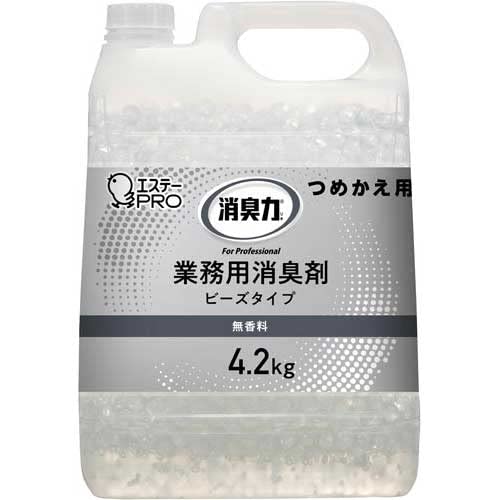 エステー 消臭剤 消臭力業務用ビーズ特大詰替 無香料4.2kg×3