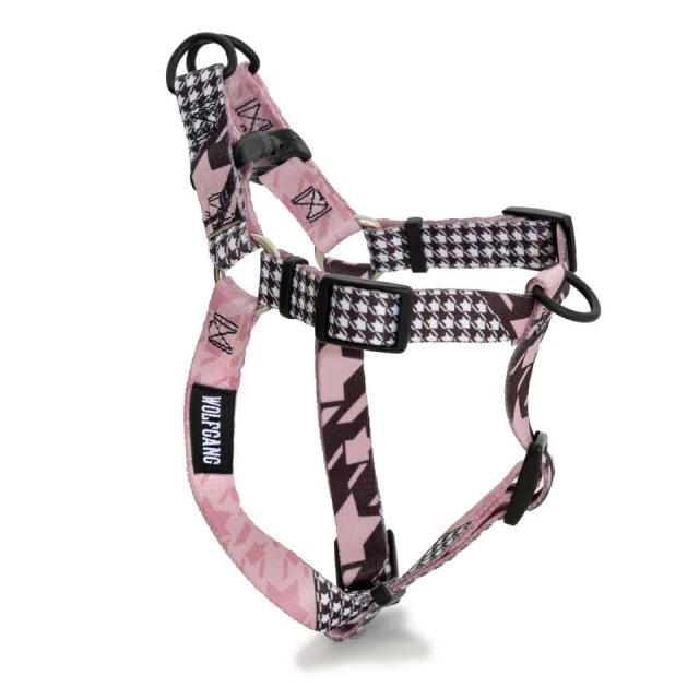 WOLFGANG/ウルフギャング HoundsPink HARNESS Sサイズ 巾1.6cm x 胴回り30-45cm 【小型犬用ハーネス】