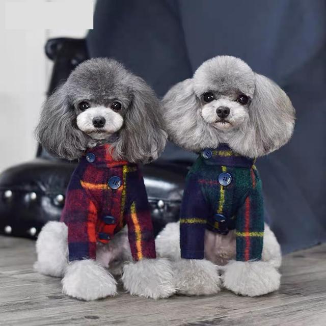 RIOSTUDIO 犬服 秋冬 【日本初上陸】 PEEKAPOODLE フード付チェック柄