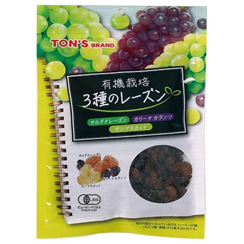 東洋ナッツ トン 有機栽培 3種のレーズンL 150g×10袋入×(2ケース)の通販は