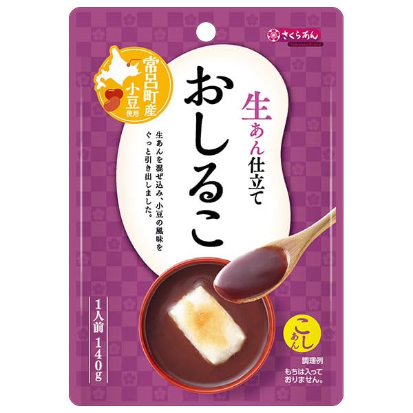 谷尾食糧工業 さくらあん 生あん仕立て おしるこ 140g×12袋入×(2ケース)