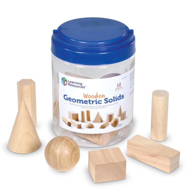 ラーニング リソーシーズ Wooden Geometric Solids 立体図形ブロック 木製 LER 0120