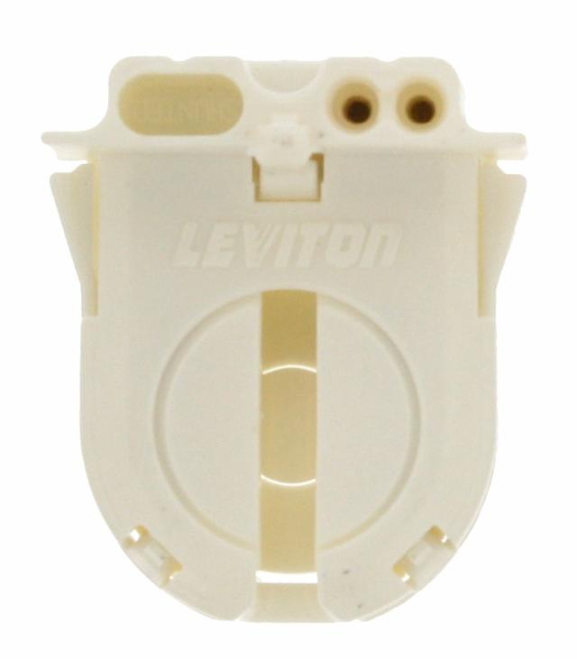 Leviton 23652-wp蛍光灯Lampholder、ミディアムバイピン、with内部Shunt、2000バルクパック、ホワイト
