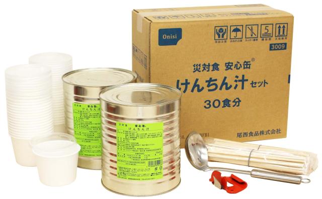 尾西食品 安心缶けんちん汁セット 30食分 (非常食・保存食)