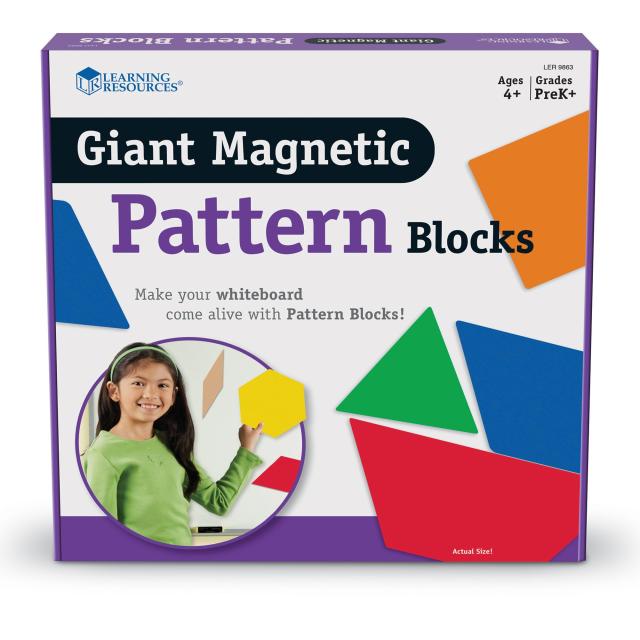 ラーニング リソーシーズ Giant Magnetic Pattern Blocks マグネット式 巨大図形ブロック LER 9863