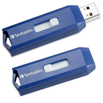 Verbatim USBドライブ キャップレス 16GB ブルー