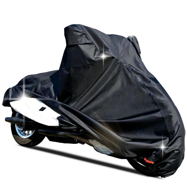 GBT GLOBAL BRIDGE TRADING バイクカバー 耐熱 防水 溶けない 超撥水 オックス300D 厚手 丈夫 車体カバー 風飛び防止