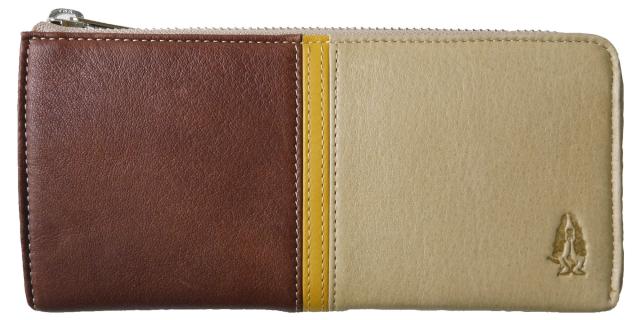 [ハッシュパピー] Lファスナー長財布 HP0457 ブラウン