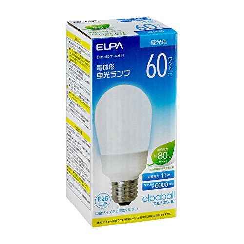 （まとめ買い） ELPA 電球形蛍光灯Ａ形 ６０Ｗ形 EFA15ED/11-A061H 【×3】