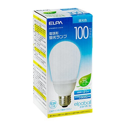 （まとめ買い） ELPA 電球形蛍光灯Ａ形 １００Ｗ形 EFA25ED/21-A101H 【×3】