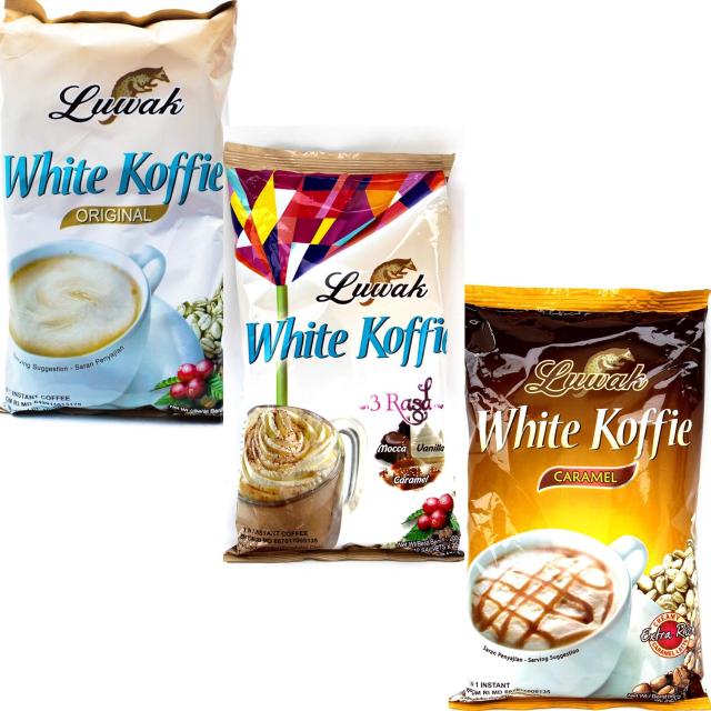 Luwak ルアック　White Koffie ホワイトコーヒー　10パック × 3袋 セット （オリジナル・ミックス・キャラメル 各1袋）　インスタ