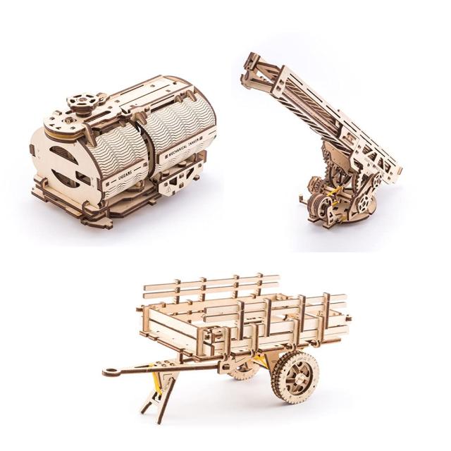 Ugears ユーギアーズ Set of Additions to the「Truck UGM-11」UGM-11トラック用 追加パーツ3点セット 木