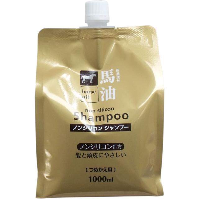 熊野油脂 馬油シャンプー 詰め替え用 1000ml × 9個