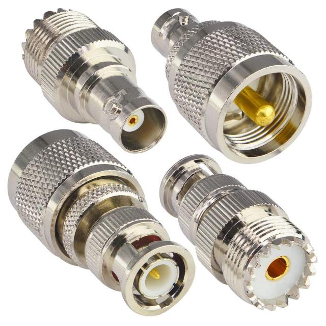 onelinkmore BNC - UHF 4タイプ RFコネクタキット 同軸BNCオスメスからUHFオスメス RF BNC UHFラジオアダプターキ