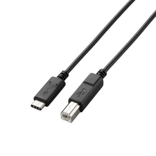 エレコム (まとめ) USB2.0ケーブル(認証品、C-B) U2C-CB05NBK (×3セット)