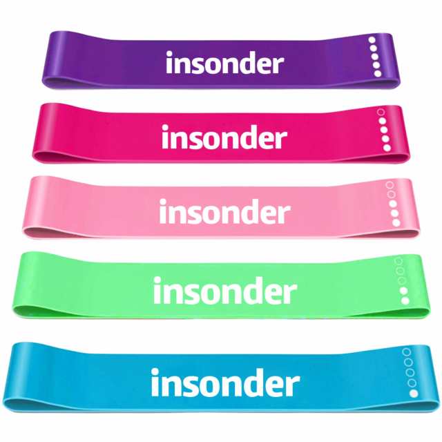 エクササイズバンド トレーニング チューブ ゴムバンド 筋トレ ダイエット 強度別５本セット わかりやすいマニュアル付き …の通販は