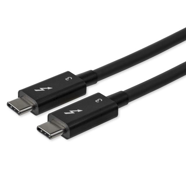 StarTech.com Thunderbolt 3 USB-C ケーブル 0.8m 40Gbps USB-C互換 100W USB PD対応 サンダ