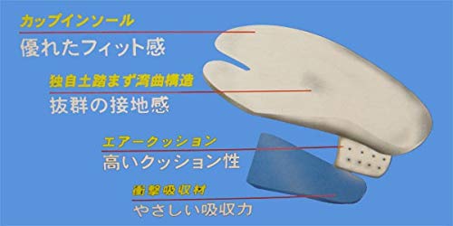 [リキオウ] 力王 エアーたびフィット 12枚こはぜ 黒 25.0cm