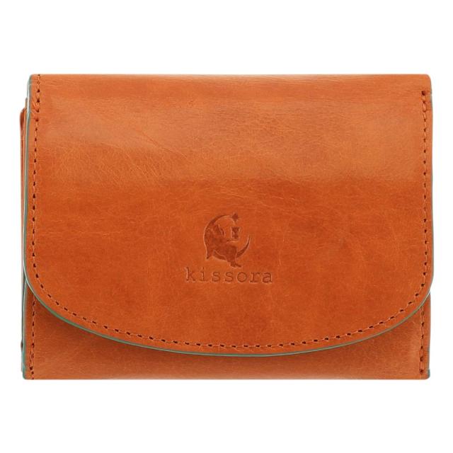[キソラ] 三つ折り財布 アテネ レディース オレンジ
