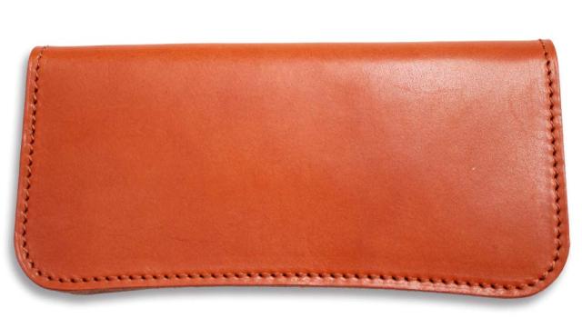 [栃木レザー] フルベジタブルタンニング 長財布 1008 (オレンジ)