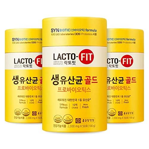 [鍾根堂] Lacto-fit チョングンダン社健康ラクトピッ生乳酸菌ゴールド50砲 X 3ea、乳酸菌、家族全員健康乳酸菌 [並行輸入品]