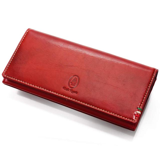 [ハッシュパピー] 長財布 かぶせ ルクス 牛革 HP2067 (レッド（30）)