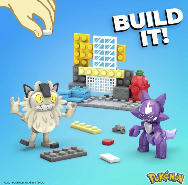 メガポケモン アクションフィギュア 組み立ておもちゃ コレクタブル毒素対ガラリアンニャースとグレートボール付き_2