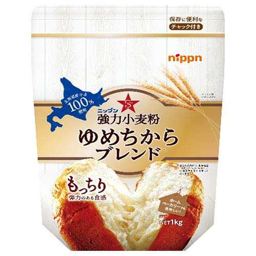 ニップン 強力小麦粉 ゆめちからブレンド 1kg×12個 4902170046412*12 