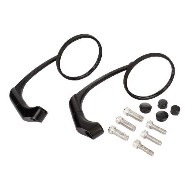 バイクバックミラー オートバイラウンドミラー 反射ミラー クリアミラー 金属素材 走行広い視野 運転安全性アップ 直径10mmネジ 角度調整可能 取り 5,694円