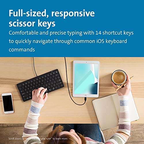 Kensington コンパクトiPadキーボード Lightningコネクタ付き (K75505US)、ブラック_1