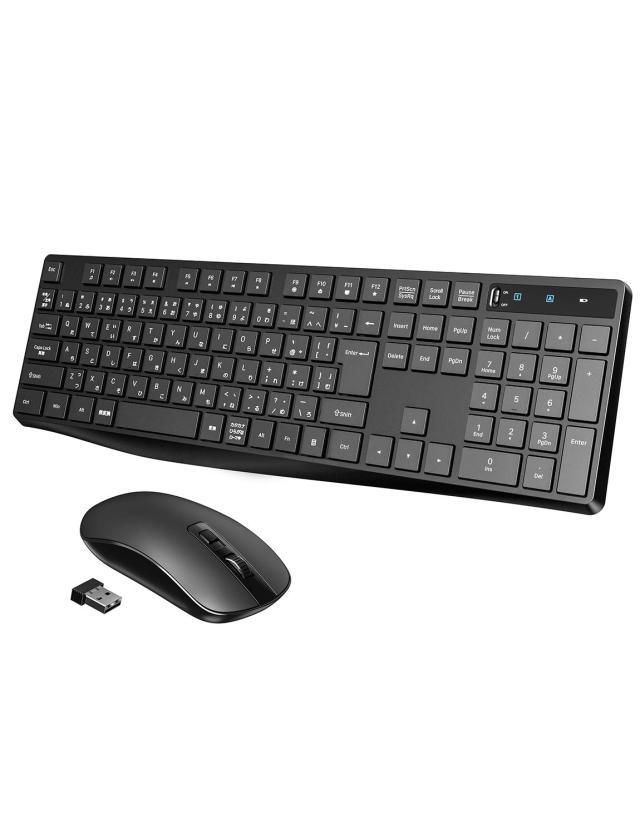 COIKES キーボード マウスセット 静音 キーボード ワイヤレス 2.4G USB マウス セット 電池長持ち キーボード 無線 Windows 4,679円