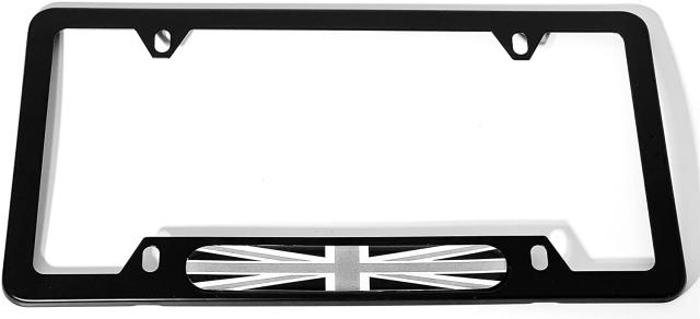 ALMOO ステンレススチール イギリス国旗 ジャック ユニオンレーシング ナンバープレート タグフレーム カバーホルダー 英国国旗 ブラックの通販は