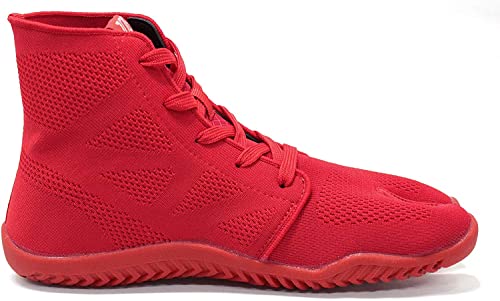 [義若] スポーツジョグ2（赤・25.5cm) 地下足袋スニーカー（靴ひもタイプ）