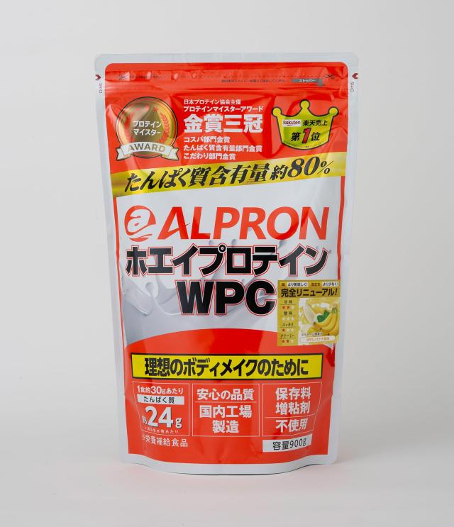 アルプロン ALPRON ホエイプロテインWPC バナナ 900g