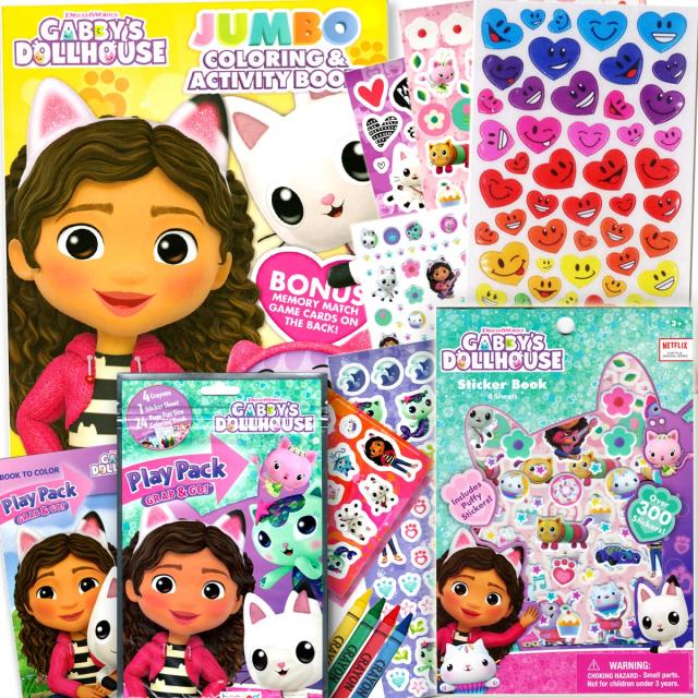 Gabbys ドールハウス ぬりえアクションブックセット 子供、女の子向け - プレイパックとバンドル キッズぬりえブックなど
