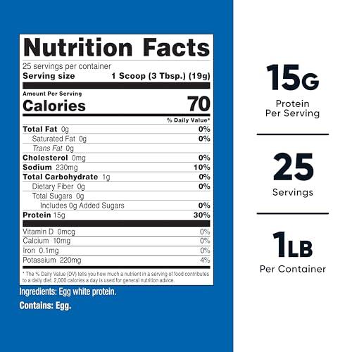 Nutricost エッグホワイトプロテイン 1lb 25回分アンフレーバー_1
