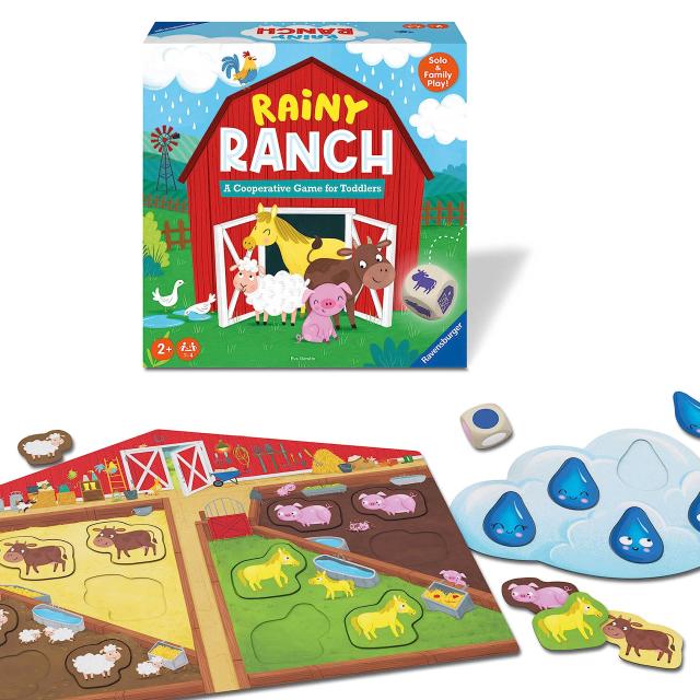 Ravensburger Rainy Ranch - 幼児向けの魅力的な協力ゲーム - スキル開発 - 成長する心のための柔軟性 - 想像力を刺激する
