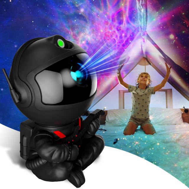 宇宙飛行士ギャラクシープロジェクター、スタープロジェクターギャラクシーライト、子供用ナイトライト、星雲天井LEDランプ、部屋の装飾、タイマーとリモコン