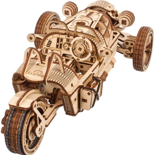 Ugears トライクUGR-S 木製パズル 3D 工作 70216 立体パズル 接着剤工具不要