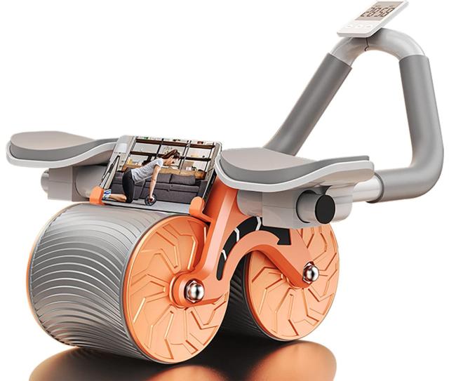 HADWAO 腹筋ローラー 【2023 新型モデル】自動リバウンド式 腹筋ろーらー 静音 腹筋 トレーニング器具 高耐久性 筋トレグッズ エクササイズ