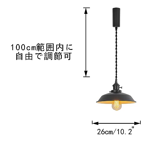 FSLiving 3個パック ペンダントライト ダクトレール式ライト 吊り下げライト ライティングレール用 コード長さ100cm 100cm範囲内に調_1