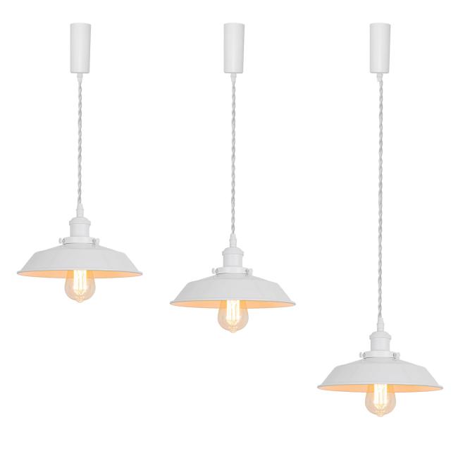 FSLiving 3個パック ペンダントライト ダクトレール式ライト 吊り下げライト ライティングレール用 コード長さ100cm 100cm範囲内に調